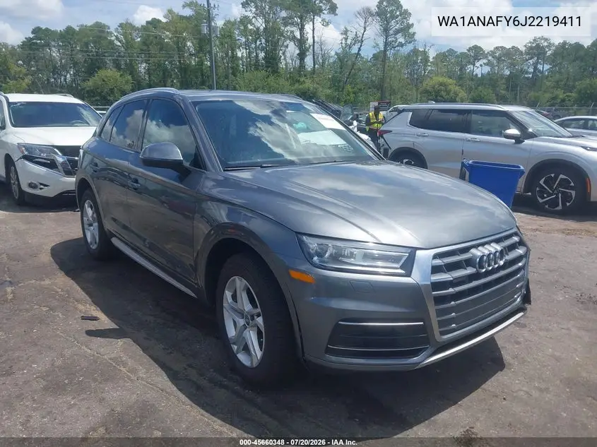 2018 Audi Q5 2.0T Premium VIN: WA1ANAFY6J2219411 Lot: 45660348