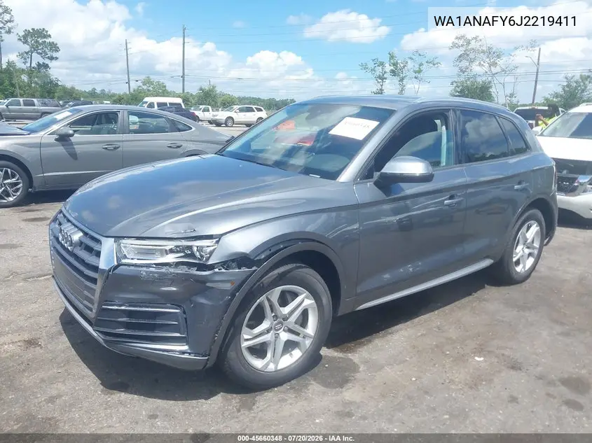 2018 Audi Q5 2.0T Premium VIN: WA1ANAFY6J2219411 Lot: 45660348