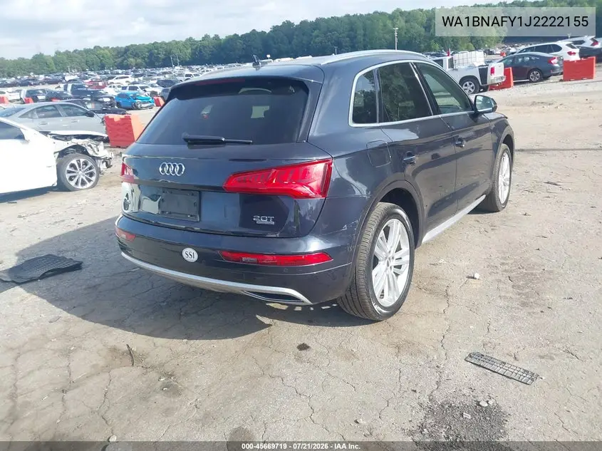 2018 Audi Q5 2.0T Premium/2.0T Tech Premium VIN: WA1BNAFY1J2222155 Lot: 45669719