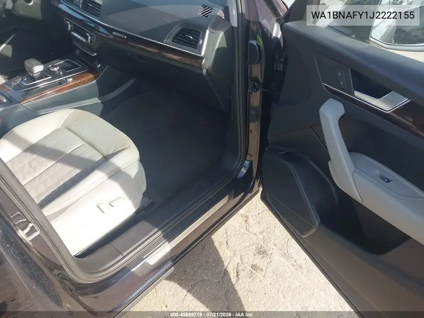 2018 Audi Q5 2.0T Premium/2.0T Tech Premium VIN: WA1BNAFY1J2222155 Lot: 45669719