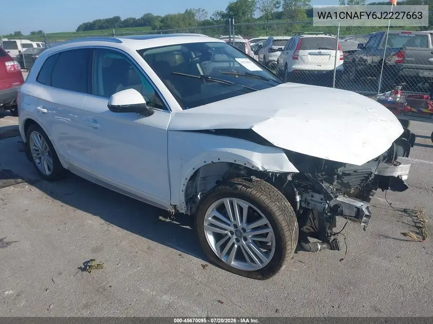 2018 Audi Q5 2.0T Premium/2.0T Tech Premium VIN: WA1CNAFY6J2227663 Lot: 45670095