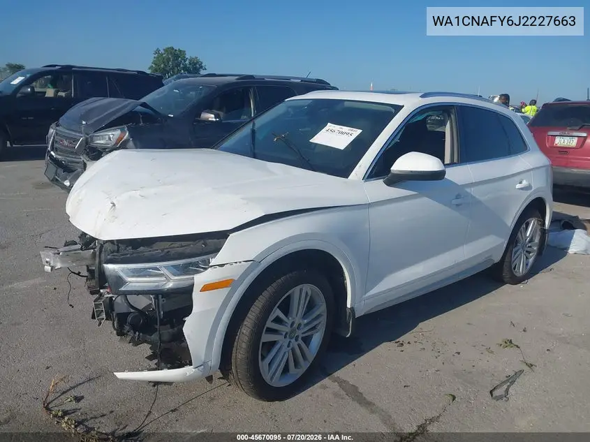 2018 Audi Q5 2.0T Premium/2.0T Tech Premium VIN: WA1CNAFY6J2227663 Lot: 45670095