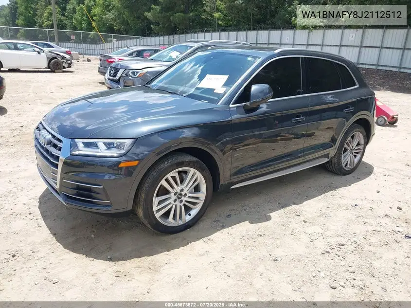 2018 Audi Q5 2.0T Premium/2.0T Tech Premium VIN: WA1BNAFY8J2112512 Lot: 45673872