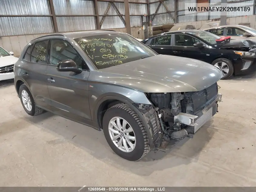 2019 Audi Q5 45 Technik VIN: WA1FNAFY2K2084189 Lot: 12659549