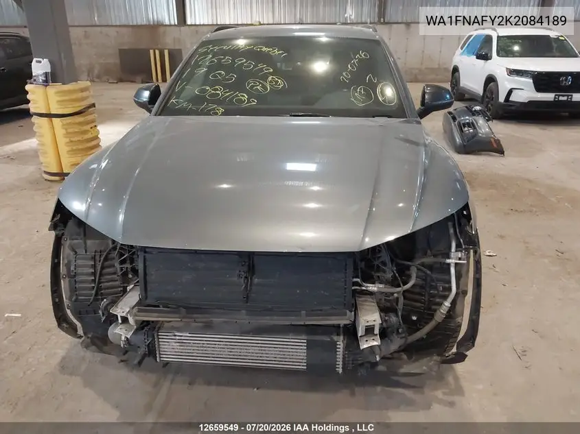 2019 Audi Q5 45 Technik VIN: WA1FNAFY2K2084189 Lot: 12659549