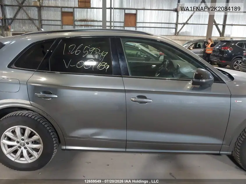 2019 Audi Q5 45 Technik VIN: WA1FNAFY2K2084189 Lot: 12659549