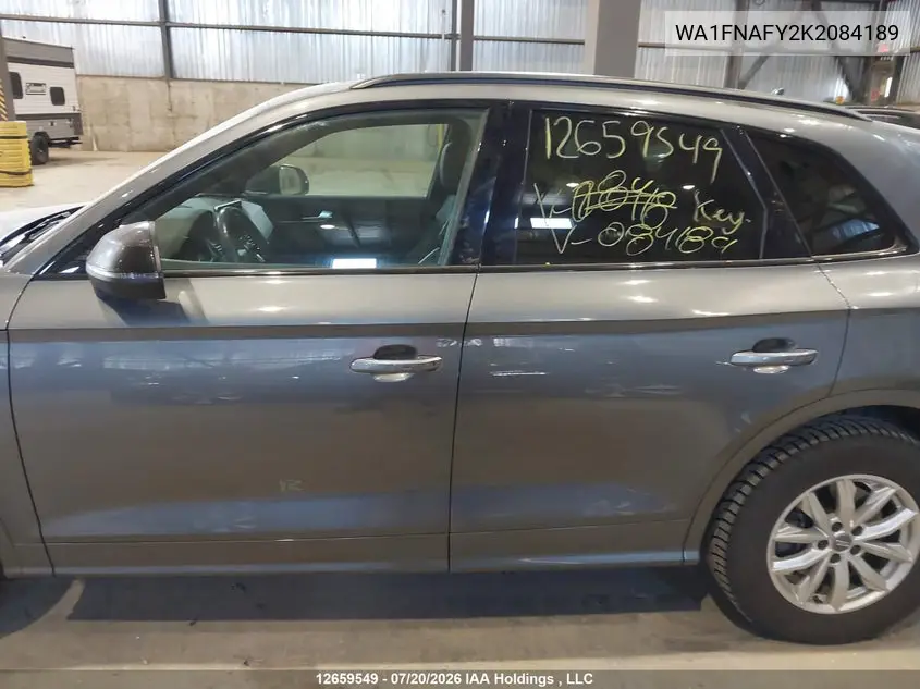 2019 Audi Q5 45 Technik VIN: WA1FNAFY2K2084189 Lot: 12659549