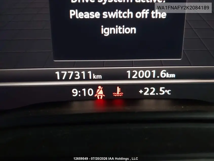 2019 Audi Q5 45 Technik VIN: WA1FNAFY2K2084189 Lot: 12659549