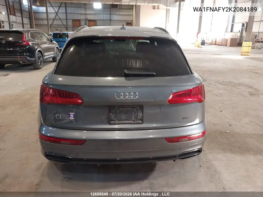 2019 Audi Q5 45 Technik VIN: WA1FNAFY2K2084189 Lot: 12659549