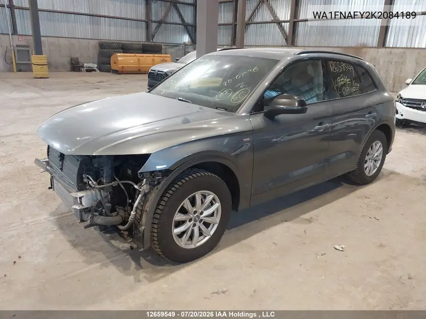 2019 Audi Q5 45 Technik VIN: WA1FNAFY2K2084189 Lot: 12659549