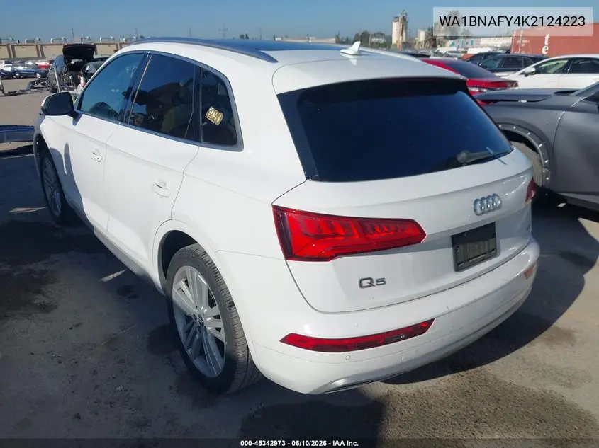 2019 Audi Q5 45 Premium VIN: WA1BNAFY4K2124223 Lot: 45342973