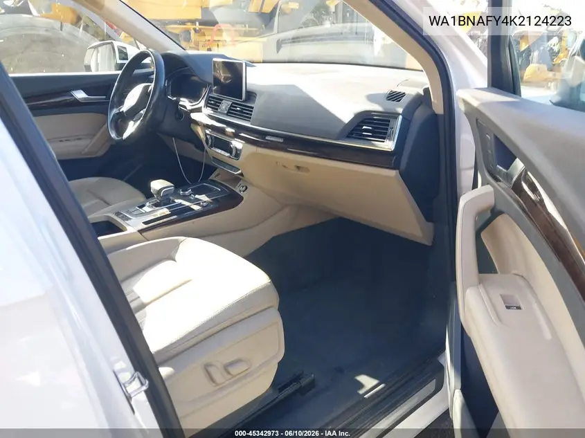 2019 Audi Q5 45 Premium VIN: WA1BNAFY4K2124223 Lot: 45342973