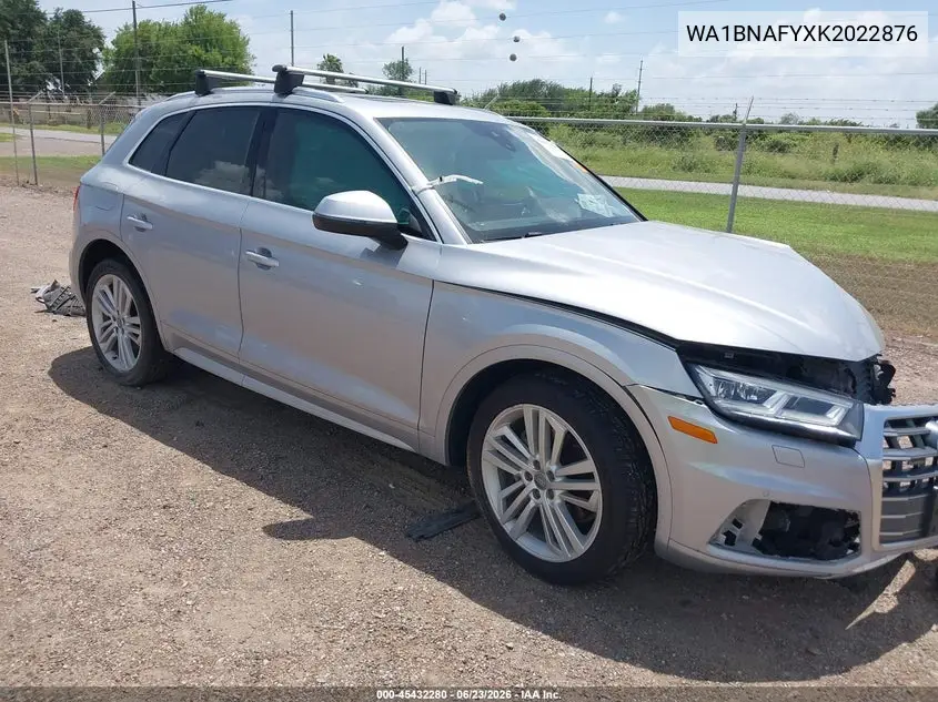 2019 Audi Q5 45 Premium VIN: WA1BNAFYXK2022876 Lot: 45432280