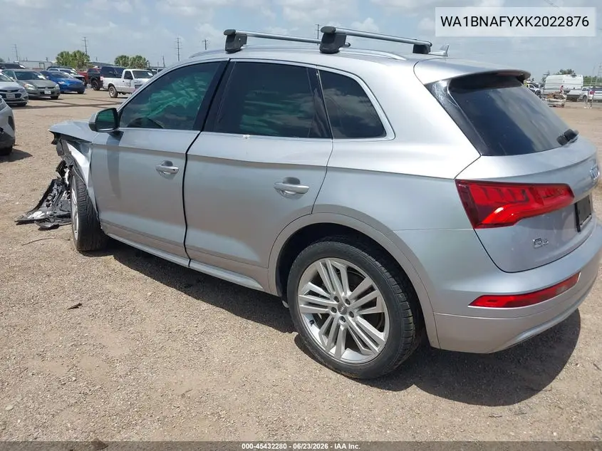 2019 Audi Q5 45 Premium VIN: WA1BNAFYXK2022876 Lot: 45432280