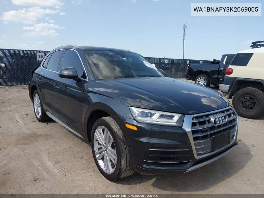 2019 Audi Q5 45 Premium VIN: WA1BNAFY3K2069005 Lot: 45561925