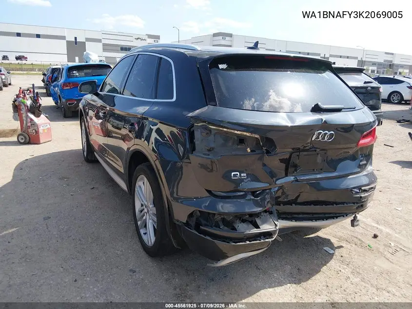 2019 Audi Q5 45 Premium VIN: WA1BNAFY3K2069005 Lot: 45561925
