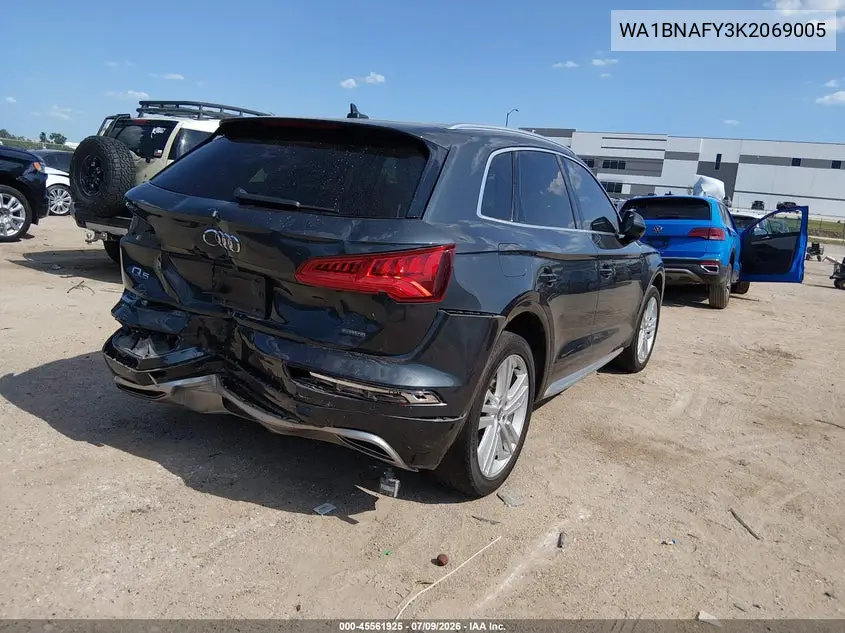 2019 Audi Q5 45 Premium VIN: WA1BNAFY3K2069005 Lot: 45561925