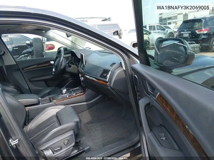 2019 Audi Q5 45 Premium VIN: WA1BNAFY3K2069005 Lot: 45561925