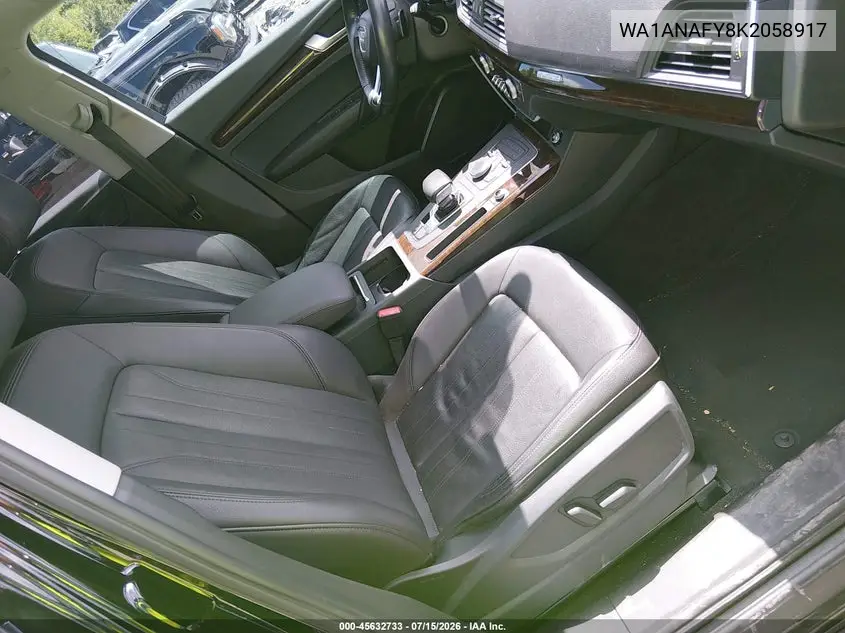 2019 Audi Q5 45 Premium VIN: WA1ANAFY8K2058917 Lot: 45632733