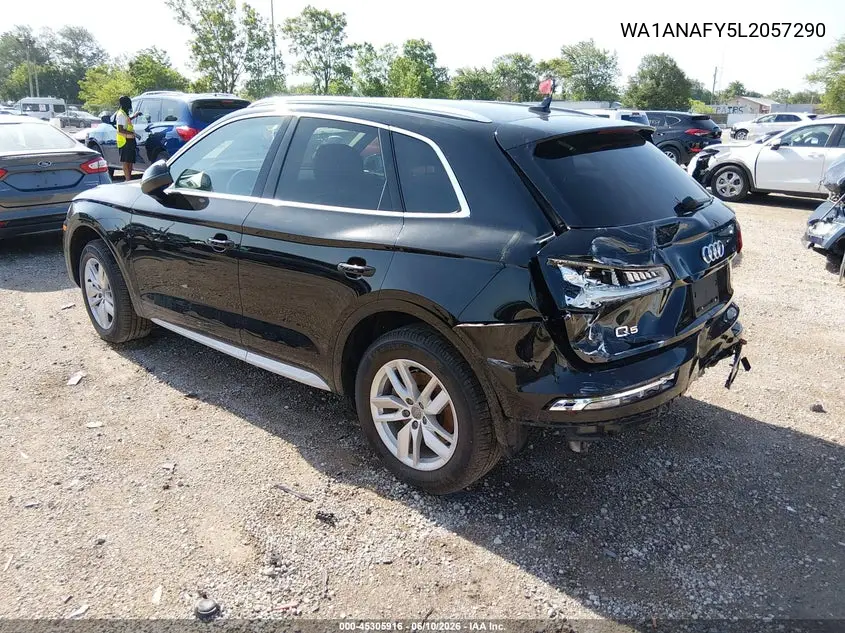 2020 Audi Q5 Premium 45 Tfsi Quattro S Tronic VIN: WA1ANAFY5L2057290 Lot: 45305916
