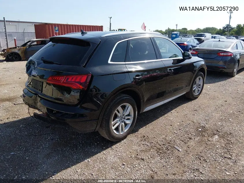 2020 Audi Q5 Premium 45 Tfsi Quattro S Tronic VIN: WA1ANAFY5L2057290 Lot: 45305916