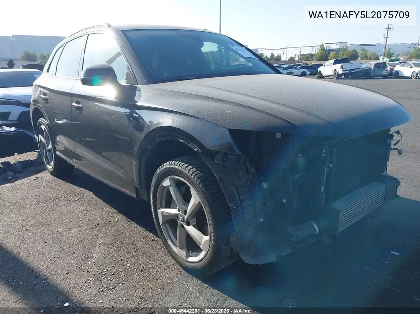 2020 Audi Q5 Titanium Premium Plus 45 Tfsi Quattro S Tronic VIN: WA1ENAFY5L2075709 Lot: 45442201