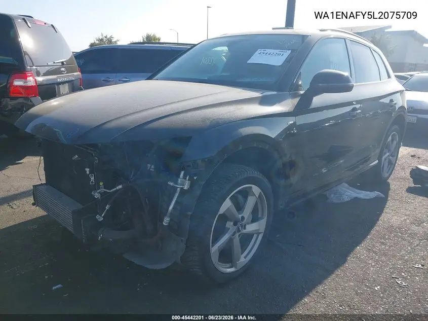 2020 Audi Q5 Titanium Premium Plus 45 Tfsi Quattro S Tronic VIN: WA1ENAFY5L2075709 Lot: 45442201