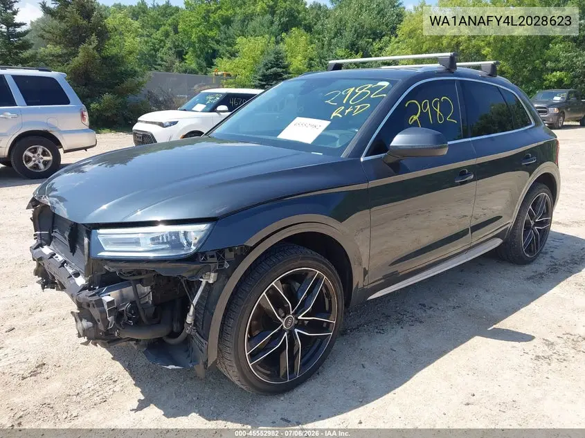 2020 Audi Q5 Premium 45 Tfsi Quattro S Tronic VIN: WA1ANAFY4L2028623 Lot: 45552982