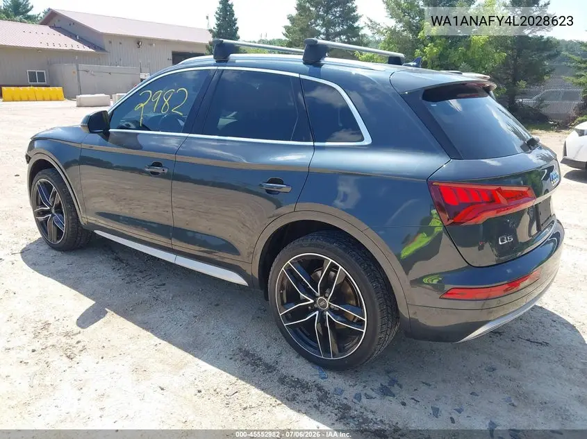 2020 Audi Q5 Premium 45 Tfsi Quattro S Tronic VIN: WA1ANAFY4L2028623 Lot: 45552982