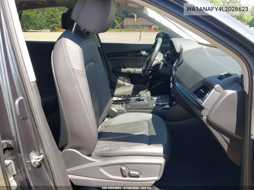 2020 Audi Q5 Premium 45 Tfsi Quattro S Tronic VIN: WA1ANAFY4L2028623 Lot: 45552982