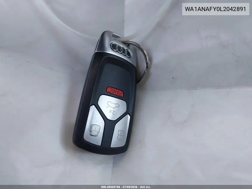 2020 Audi Q5 Premium 45 Tfsi Quattro S Tronic VIN: WA1ANAFY0L2042891 Lot: 45585196