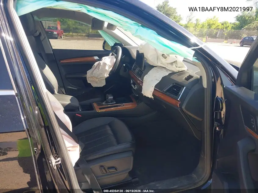 2021 Audi Q5 Premium Plus 45 Tfsi Quattro S Tronic VIN: WA1BAAFY8M2021997 Lot: 45354130