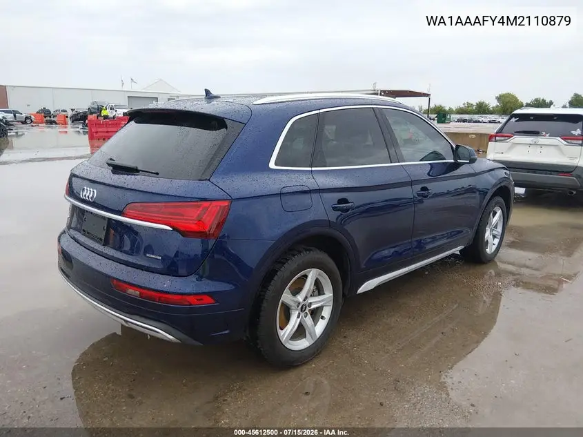 2021 Audi Q5 Premium 45 Tfsi Quattro S Tronic VIN: WA1AAAFY4M2110879 Lot: 45612500