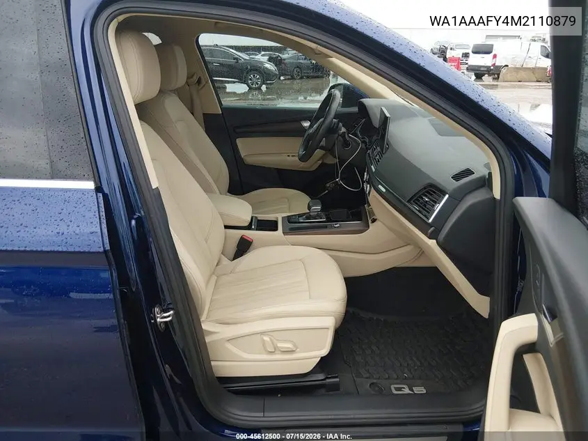 2021 Audi Q5 Premium 45 Tfsi Quattro S Tronic VIN: WA1AAAFY4M2110879 Lot: 45612500