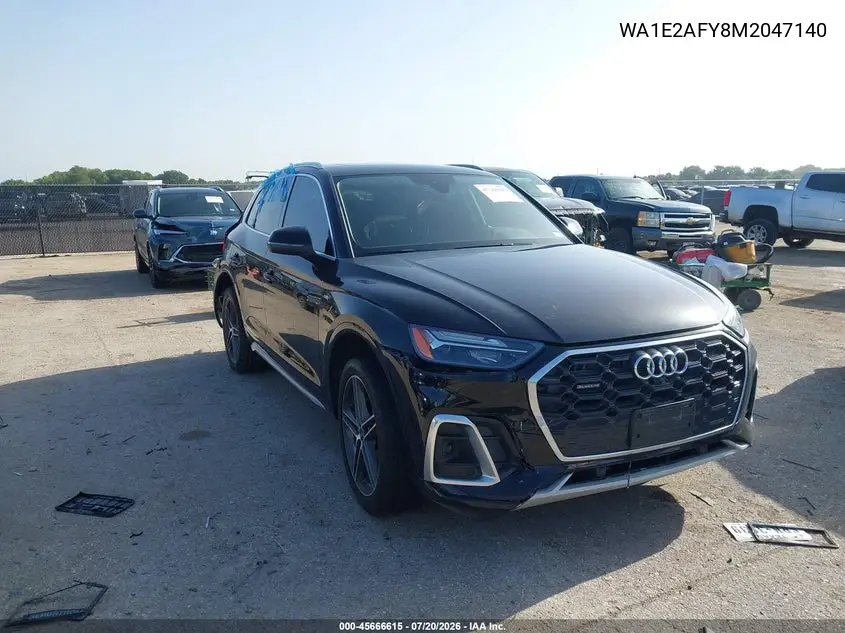 2021 Audi Q5 Premium Plus 55 Tfsi E Quattro S Tronic VIN: WA1E2AFY8M2047140 Lot: 45666615