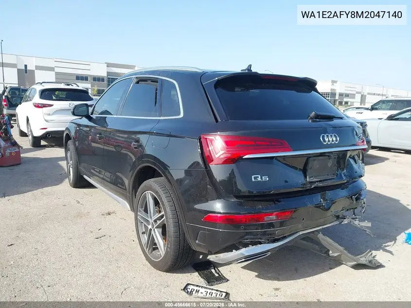 2021 Audi Q5 Premium Plus 55 Tfsi E Quattro S Tronic VIN: WA1E2AFY8M2047140 Lot: 45666615