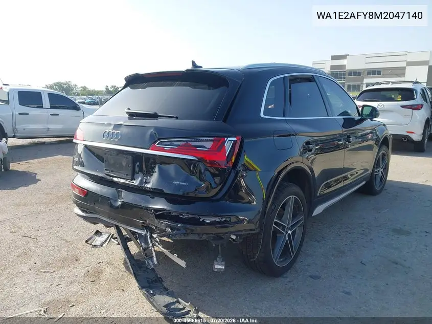 2021 Audi Q5 Premium Plus 55 Tfsi E Quattro S Tronic VIN: WA1E2AFY8M2047140 Lot: 45666615