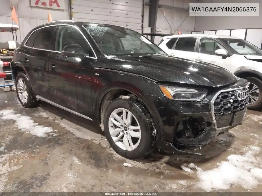 WA1GAAFY4N2066376 2022 Audi Q5 Premium 45 Tfsi S Line Quattro S Tronic