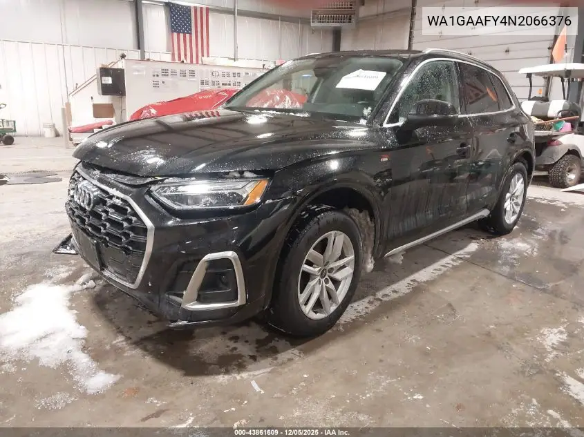 WA1GAAFY4N2066376 2022 Audi Q5 Premium 45 Tfsi S Line Quattro S Tronic