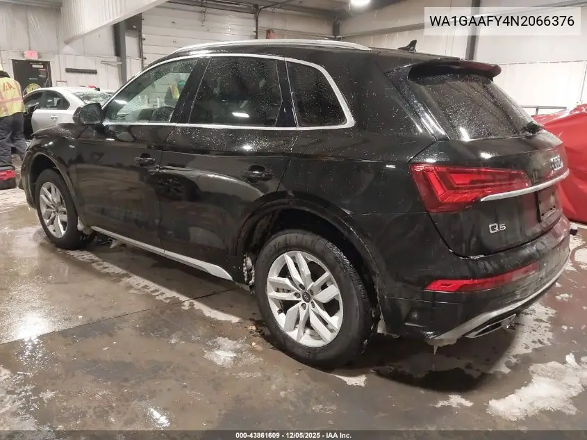 WA1GAAFY4N2066376 2022 Audi Q5 Premium 45 Tfsi S Line Quattro S Tronic