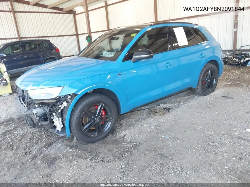 2022 Audi Q5 Premium 55 Tfsi E S Line Quattro S Tronic VIN: WA1G2AFY8N2091844 Lot: 45672360
