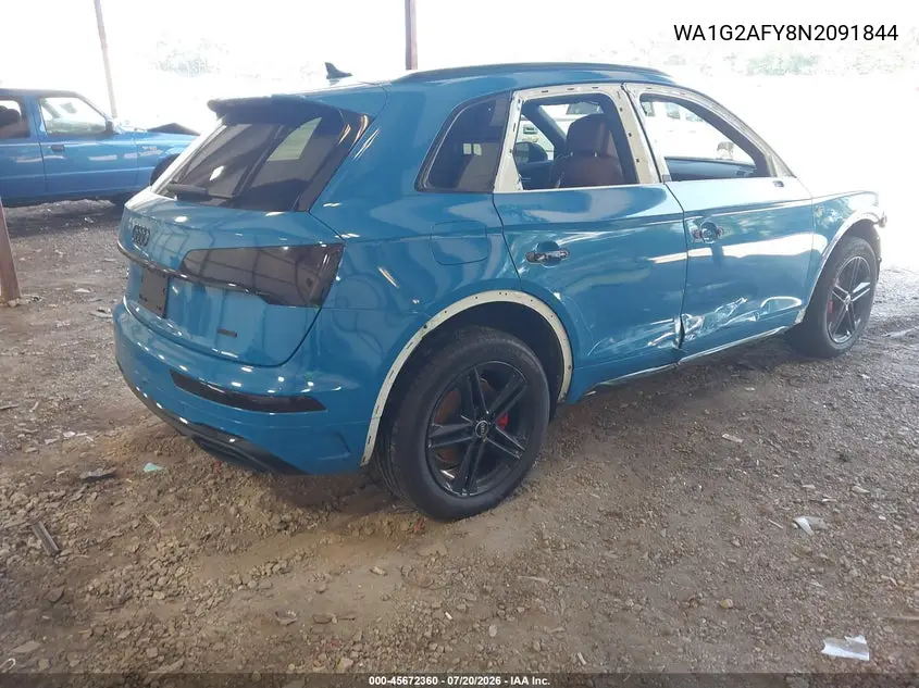 2022 Audi Q5 Premium 55 Tfsi E S Line Quattro S Tronic VIN: WA1G2AFY8N2091844 Lot: 45672360