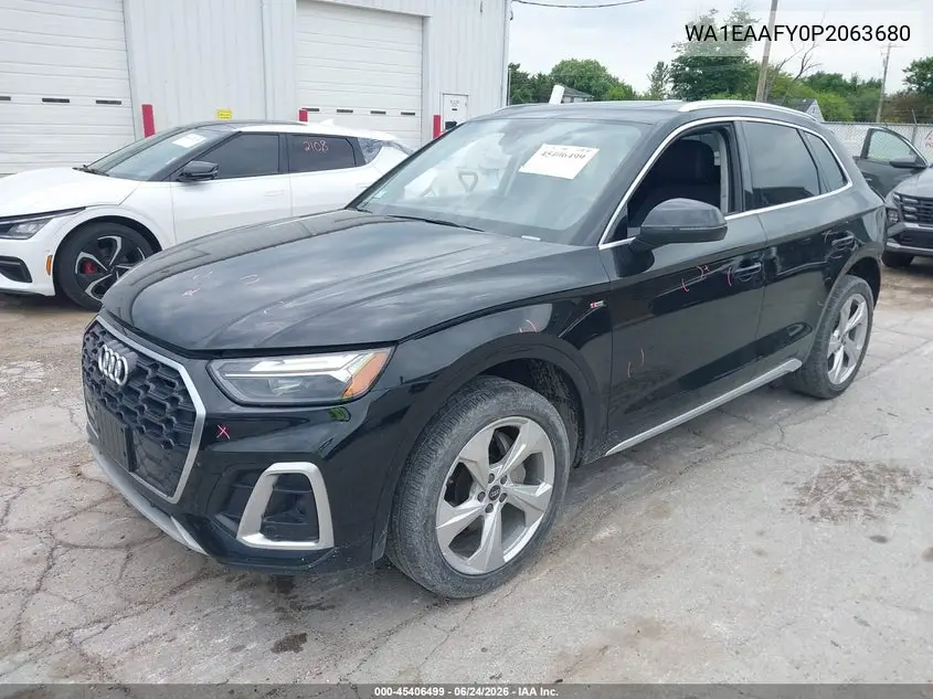 2023 Audi Q5 Premium Plus 45 Tfsi S Line Quattro VIN: WA1EAAFY0P2063680 Lot: 45406499