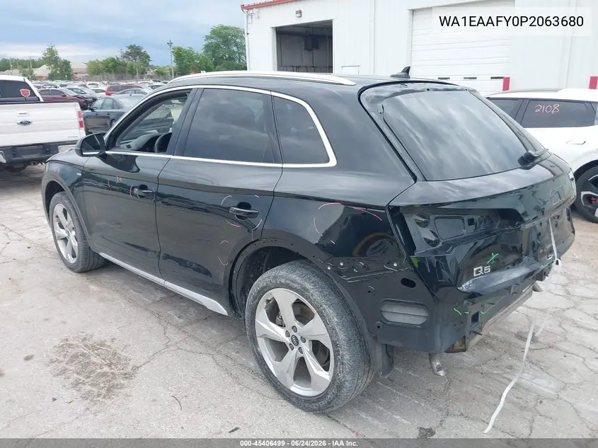 2023 Audi Q5 Premium Plus 45 Tfsi S Line Quattro VIN: WA1EAAFY0P2063680 Lot: 45406499