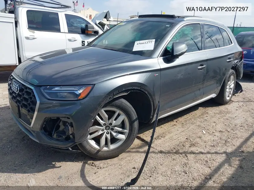 2023 Audi Q5 Premium 45 Tfsi S Line Quattro VIN: WA1GAAFY7P2027297 Lot: 45661277