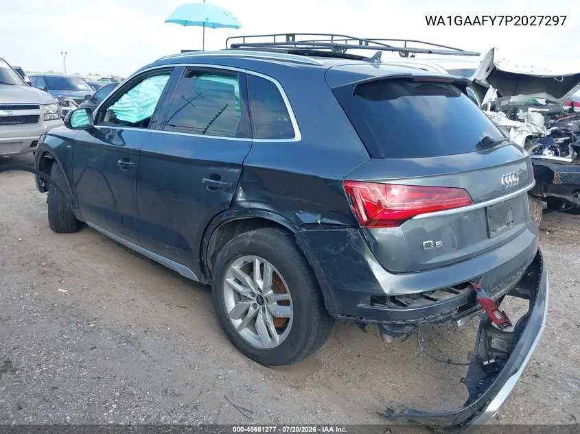 2023 Audi Q5 Premium 45 Tfsi S Line Quattro VIN: WA1GAAFY7P2027297 Lot: 45661277