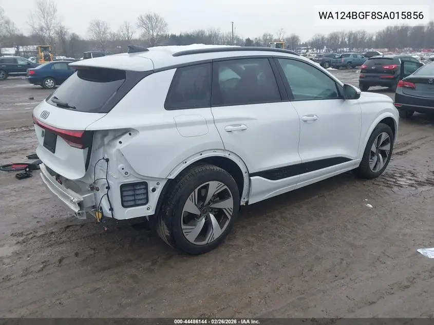 2025 Audi Q6 E-Tron Premium Plus Quattro VIN: WA124BGF8SA015856 Lot: 44486144