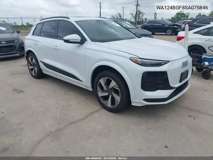 2025 Audi Q6 E-Tron Premium Plus Quattro VIN: WA124BGF8SA075846 Lot: 44852432