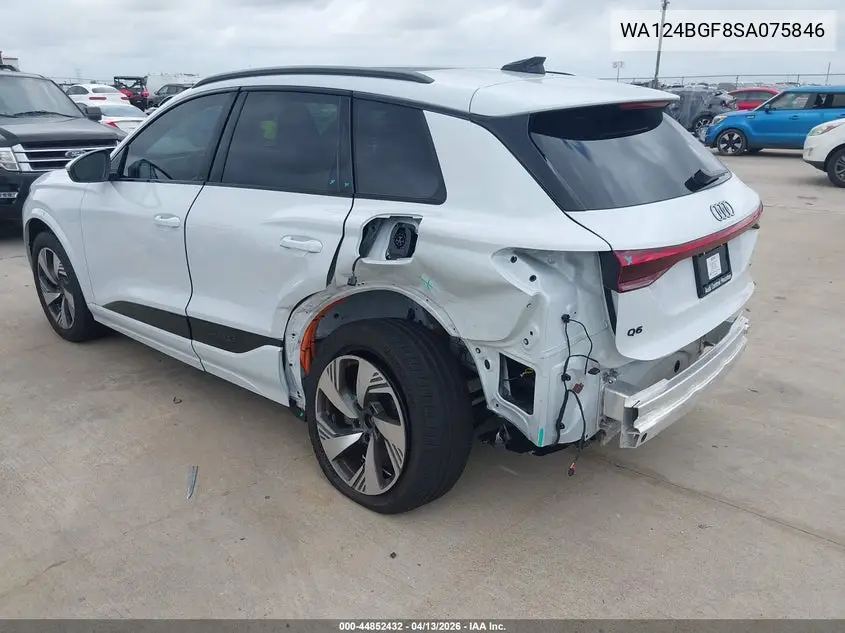 2025 Audi Q6 E-Tron Premium Plus Quattro VIN: WA124BGF8SA075846 Lot: 44852432