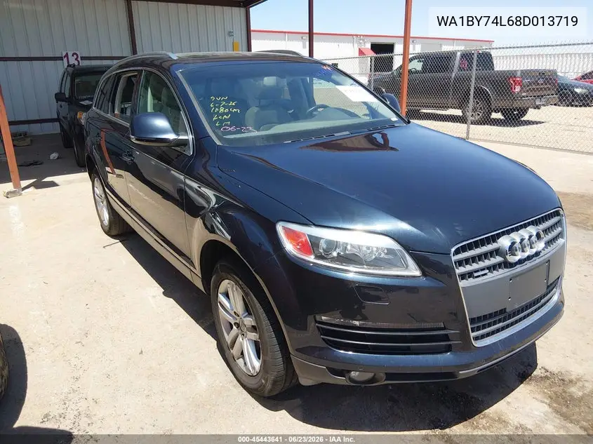 2008 Audi Q7 3.6 Premium VIN: WA1BY74L68D013719 Lot: 45443641